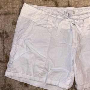 White Linen Shorts